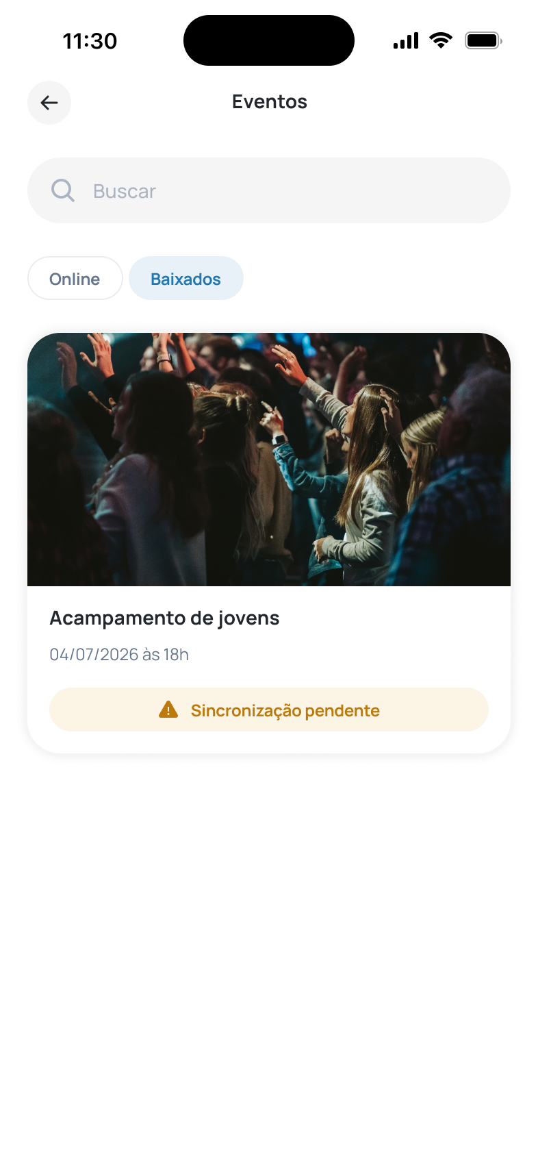 Etiqueta clara de pendência